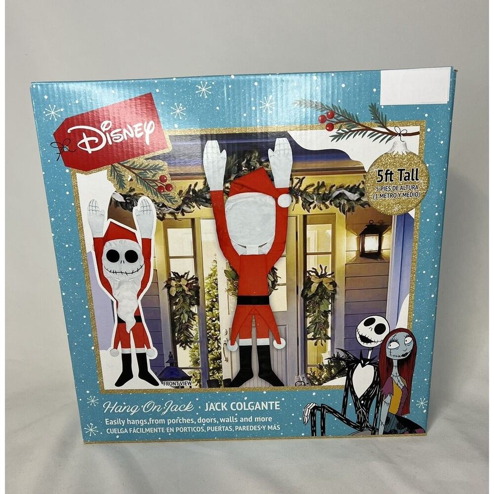 Disney Nightmare Before Christmas 5 ft Hang Jack Santa Indoor Outdoor Decoration